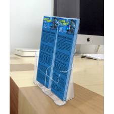 Portafolletos doble para folletos 10x21 cm ejemplo de uso