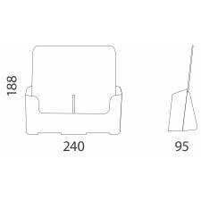 Portafolletos doble para 1/3 de DIN A4 - 10x21 cm medidas exteriores