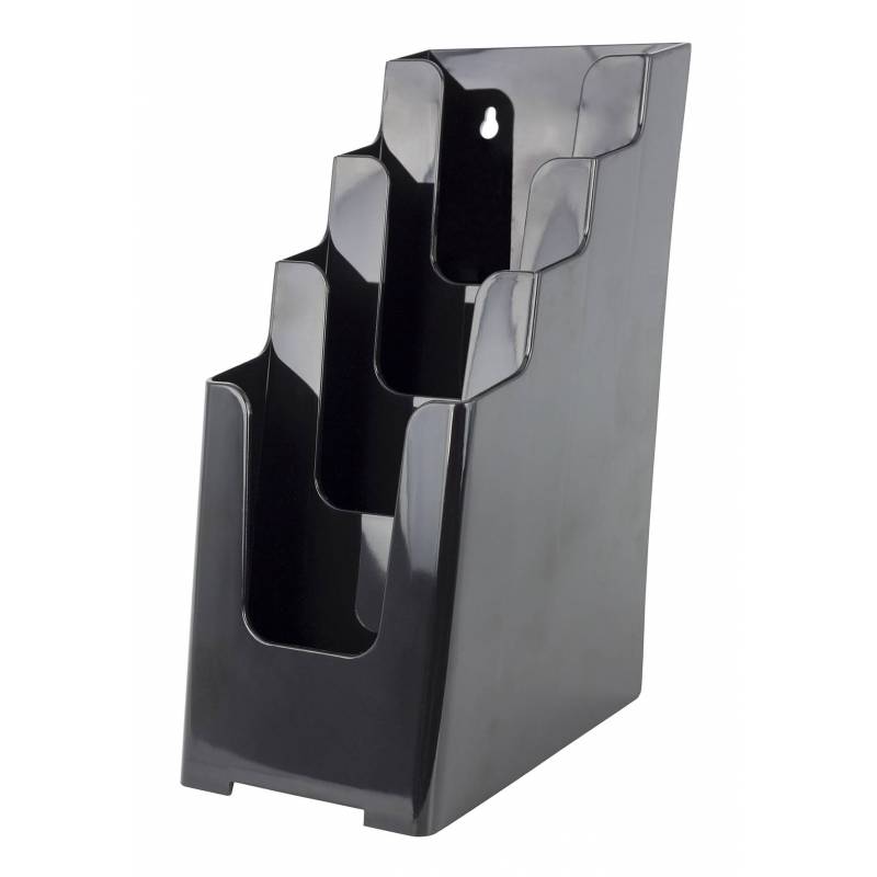 Portafolletos Negro para folletos 10x21 cm