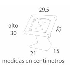 MEDIDAS SOPORTE SOBREMESA PARA TABLET o iPAD
