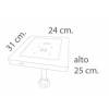 SOPORTE FLEXIBLE PARA TABLET CON MARCO DE METAL MEDIDAS