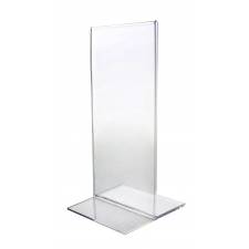 Portagráfica en forma de T con base cerrada para hoja 10x21 cm