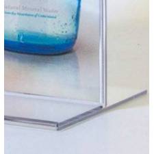 Portagráfica en forma de T con base cerrada detalle de la base