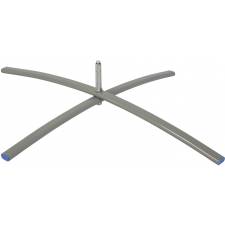 Base cruz de tubo pintada en gris para flag banner