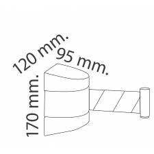 Medidas cinta de pared con 3 metros de cinta amarilla y negra