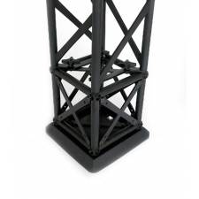 Base para Truss cuadrado negro ejemplo de uso, cubo y tramo NO incluido