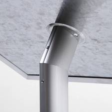 Atril informativo fabricado trasera del marco en galvanizado