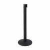 Poste separador negro con cinta de 2.6 metros