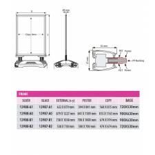 Caballete de exterior para cartel A1, A0, 50x70 o 70x100 cm. medidas