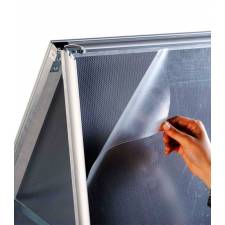 Caballete de Aluminio DIN A1 marco click y plástico protector