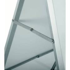 Caballete plegable de aluminio detalle una vez montado