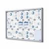 Vitrina de puertas correderas con fondo magnético para 21 DIN A4