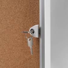 Vitrina fondo de corcho con cerradura