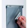 Sistema de información y directorios para puertas o paredes con plástico protector