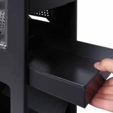 PAPELERA CON CENICERO PARA EXTERIOR FACIL VACIADO