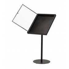 Portamenú vitrina para 4 DIN A4 montado en vertical