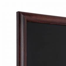 Pizarra de madera barnizada marrón oscuro marco a inglete