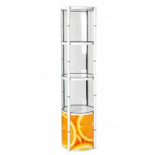 VITRINA TORRE o TOTEM EXPOSITOR PLEGABLE puede usare CON o SIN gráficas ejemplo con 1 nivel de carteles