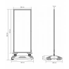 Caballete de exterior extra alto color negro medidas