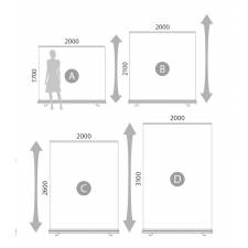 ROLL UP 200 x 306 cm medida de alto ajustable