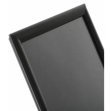 Atril portamenú negro para DIN A3 base de inyección marco a inglete