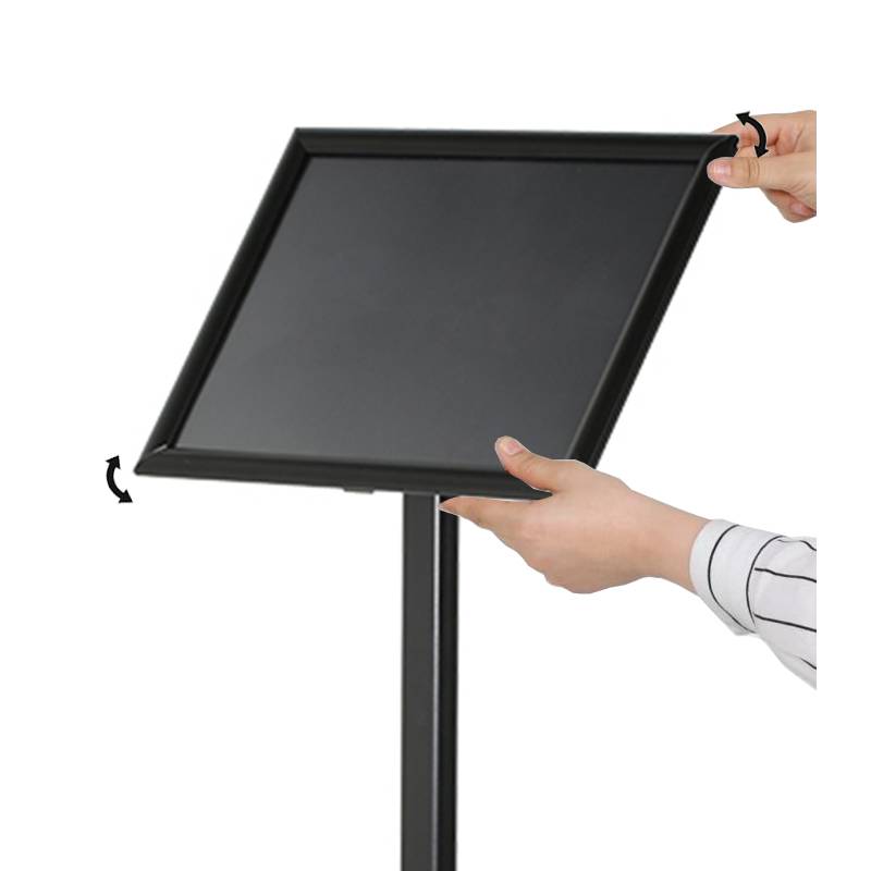 Atril portamenú negro para DIN A3 base de inyección