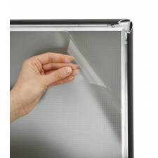 MARCO DE ALUMINIO NEGRO perfil 25 mm PROTECTOR INCLUIDO