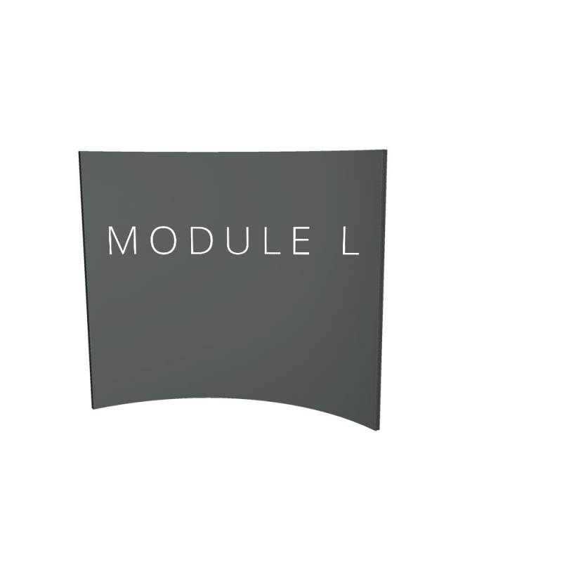 Pared curva Vector de 2500 x 2800 mm Desarrollo 3075 mm