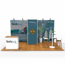 Stand completo Vector 15 m² 3x5 metros modelo 1 vista frontal