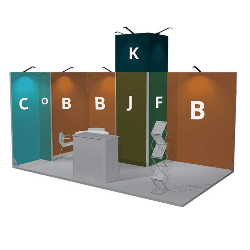 Stand completo Vector 15 m² 3x5 metros modelo 2