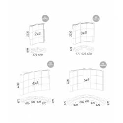 Pop-up de imán 5 x 3 módulos curvo medidas