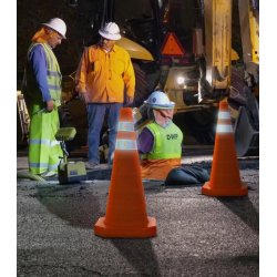 Conos de balizamiento plegables de 40, 50 o 70 cm de alto ejemplo de uso