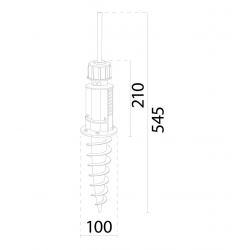Base de pincho para flying banner  medidas