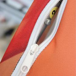 Torre textil de 250 cm de alto gráfica con cremallera para darle tensión