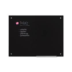 Pizarra de cristal negro tamaño 90x120 cm vista frontal