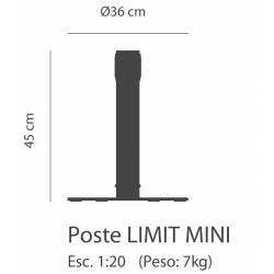 Mini poste con cinta de 3 metros medidas