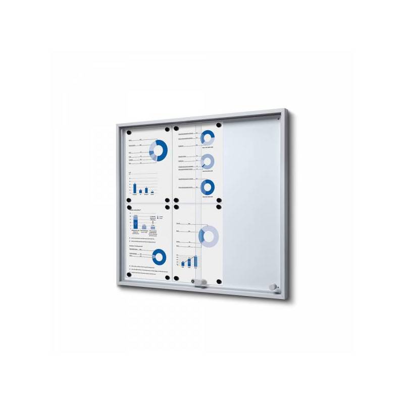 Vitrina magnética slim para 6 DIN A4