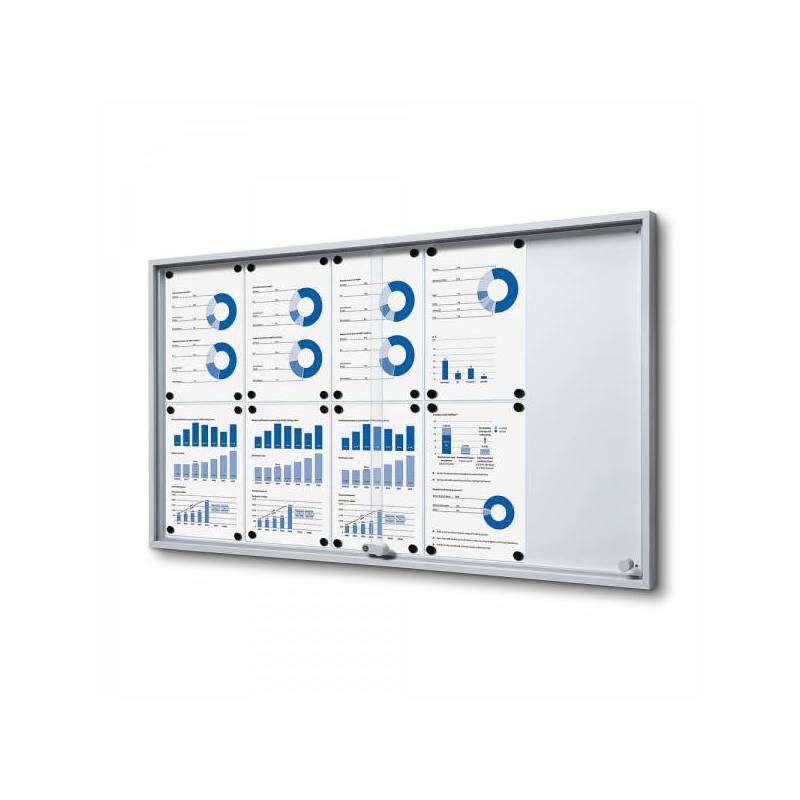 Vitrina magnética slim para 10 DIN A4