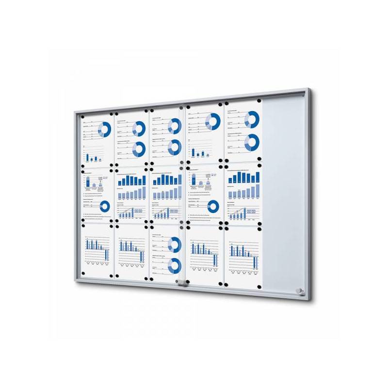 Vitrina magnética slim para 18 DIN A4