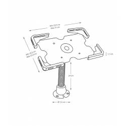 Soporte para Tablet con base flexible medidas