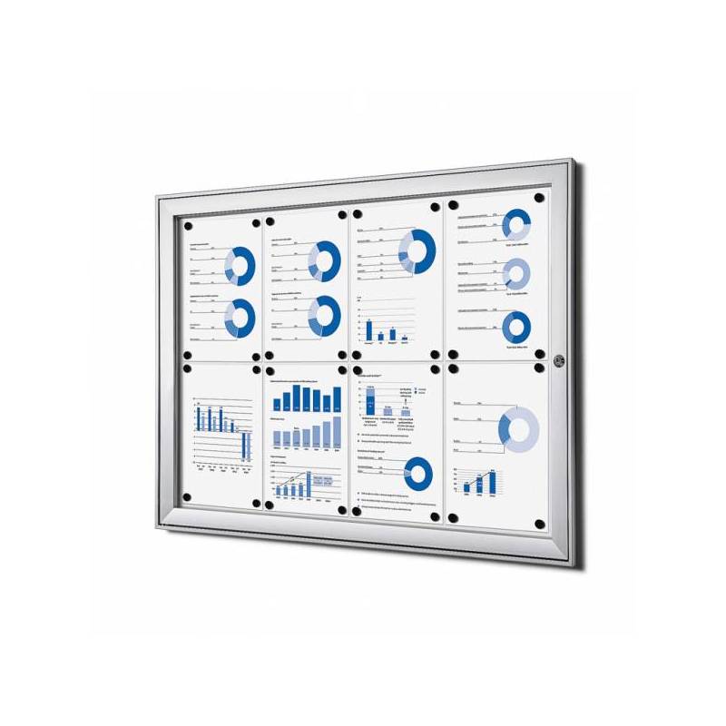 Vitrina para 8 DIN A4 apta para exterior cubierto